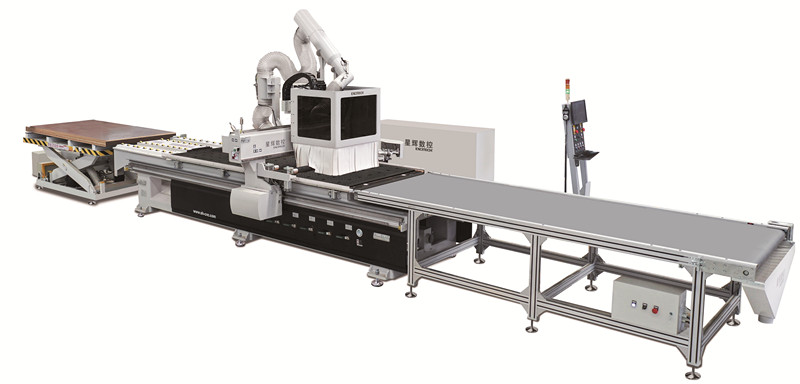 E4 nidificans cum Auto Pre labeling Woodworking Machina